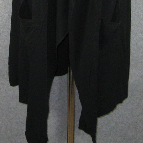 NY Collection Long Open Vest Black Small NWT - Picture 3 of 7